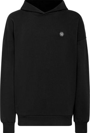 Philipp Plein Hoodie Sweatshirt PP Glass - Heren - Hoodies - Zwart - 4XL - Katoen - Hoodies & sweatvesten