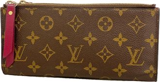 Louis Vuitton Brown Fuchsia Long Wallet (Bi-Fold) (Pre-Owned)