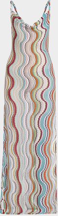 Missoni Wave Multicolor Chevron Maxi Dress Coverup