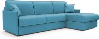 Divani.Store Divani.store - Evans Sof&aacute; Esquinero Convertible En Tela Impermeable 232 Cm Izquierdo (mat. 120x197) Azul Claro