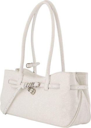 Marge Sherwood Womens Cowhide Leather Shoulder Bag White