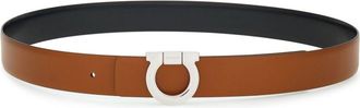 Ferragamo Gancini leather belt - men - CALFSKIN - 115 - Black