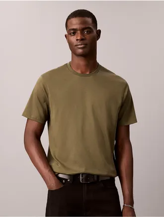 Calvin Klein Mens Supima Cotton Crewneck T-Shirt - Green - 2XL
