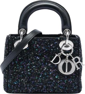 Dior Pre-owned Lady Handbag - Dames - Vintage Handtas - Zwart - ONE Size - Satijn - Vintage