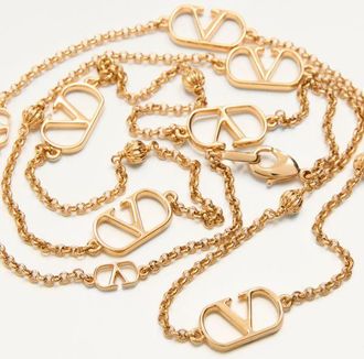 Valentino Garavani Collana Vlogo Signature In Metallo Donna ORO UNI