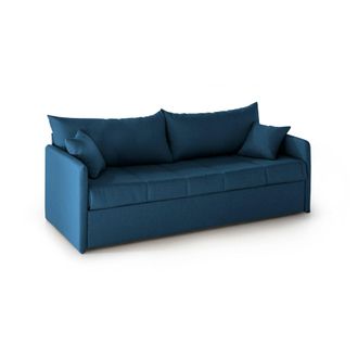 Dmora Sof&aacute; Cama 3 Plazas Avellana, Desenfundable, Lavable, Made In Italy, Hidr&oacute;fugo, Cama Extra&iacute;ble, Colch&oacute;n Incluido, Somier, 205x86 Cm Azul