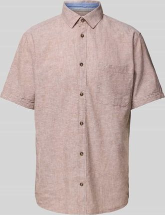 Tom Tailor Regular Fit Leinenhemd mit kurzem Arm in Sand, Größe XXXL