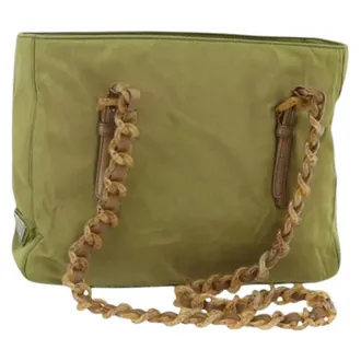 Prada Pre-owned Shoulder Bags, female, Green, Size: ONE SIZE Pre-owned Vintage Tote Bag