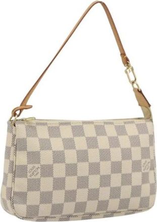 Louis Vuitton Tweedehands Canvas Louis Vuitton tassen - Dames - Vintage Handtas - Wit - ONE Size - Vintage