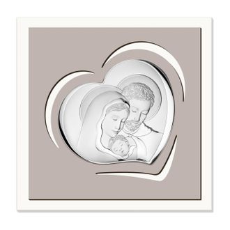 OEM Cuadro Moderno En Plata De La Sagrada Familia Tama&ntilde;o: 17x17cm Sku: Vl81492/1l