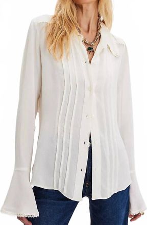Free People Melrose Button-Down Top In Whisper White
