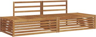 vidaXL 2 Uds. Conjunto De Sof&aacute;s De Exterior Madera De Acacia S&oacute;lida Vidaxl