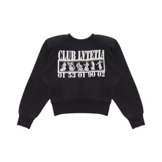Vaquera Sudadera con hombreras - Sweatshirts & Hoodies - Mujer - Negro - M