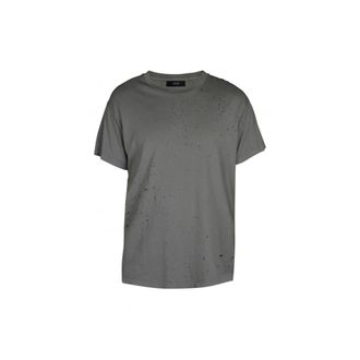 Amiri Tops, Heren, Grijs, L, Katoen, Aged Effect T-shirt