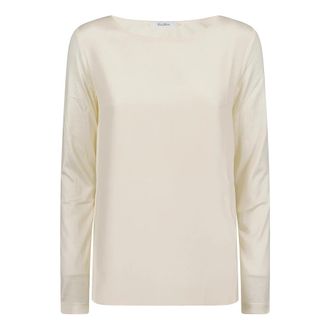 Max Mara Fedra Boot-neck Knit - Dames - Ronde hals truien - Beige - S - Truien & Vesten
