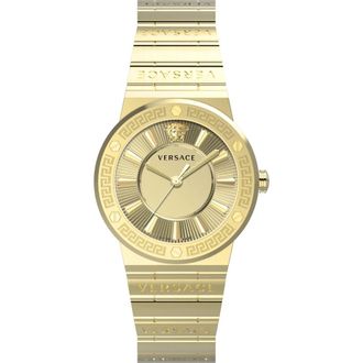 Versace Dameshorloge Greca Logo bicolor 38 mm Vevh 00620 - Dames - Horloges - Geel - ONE Size - Accessoires