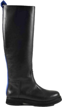 Joseph Joseph Womens Tall Leather Boots Side Stripe Detail - Black - Size EU 39