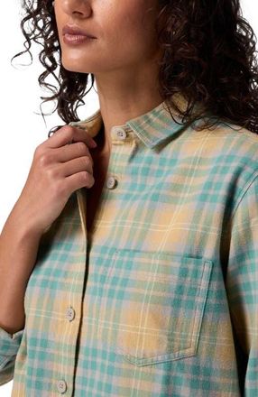Backcountry Venture Classic Flannel Shirt - Womens in Oil Blue Bonanza Plaid at Nordstrom, Size X-Small