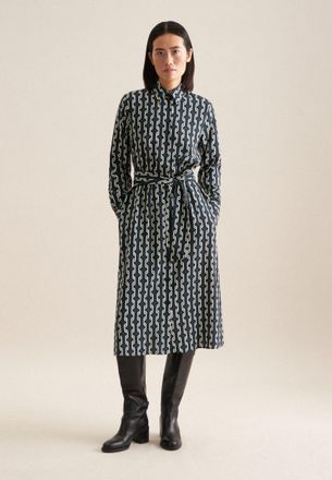 Seidensticker Sommerkleid SEIDENSTICKER Schwarze Rose, Damen, Gr. M38, Normalgr&ouml;ssen, gr&uuml;n, 100% Viskose, bedruckt, regular fit, Kleider Sommerkleid, 1/1 Kragen Dru