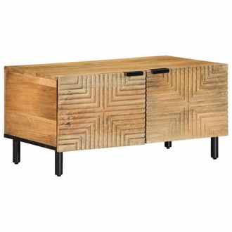 vidaXL Mesa De Centro Marr&oacute;n 80x50x40 Cm Madera Maciza Mango Vidaxl