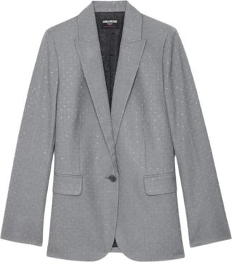 Zadig&Voltaire Dames, Jassen, Grijs, Maat: 2XS Viscose