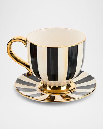 MacKenzie-Childs Courtly Stripe Cappuccino Cup, 14 oz