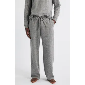 Daniel Buchler Pinstripe Pajama Pants in White Grey Stipe at Nordstrom Rack, Size X-Large
