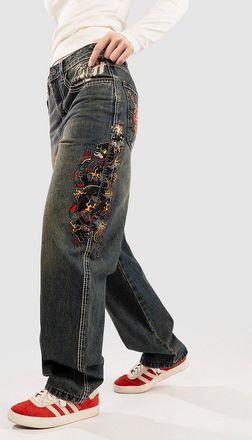 Ninth Hall Idle Embroidered Jeans blau
