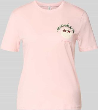 Only Regular Fit T-Shirt aus reiner Baumwolle Modell KITA in Rosa, Gr&ouml;&szlig;e XL