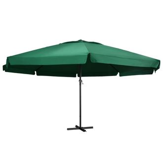 vidaXL Sombrilla De Jard&iacute;n Con Palo De Aluminio Verde 600 Cm Vidaxl