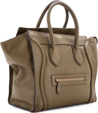 Celine Luggage Bag Grainy Leather Mini tote bag - Verde