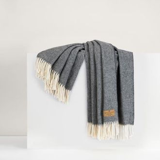 Lands Downunder Herringbone Cashmere Throw in Slate at Nordstrom