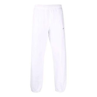 Off-white Mens Off-White FW21 Elastic Waistband Sports Pants/Trousers/Joggers White OMCH029C99FLE0040110