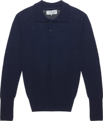 STUDIO NICHOLSON Polo-neck Wool Polo Shirt