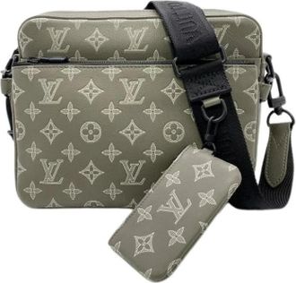 Louis Vuitton Tweedehands Canvas Louis Vuitton tassen - Heren - Vintage Schoudertas - Groen - ONE Size - Vintage