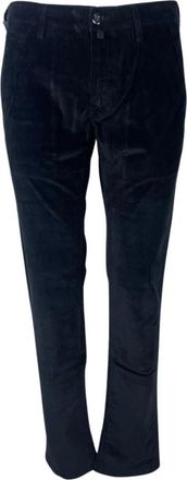Jacob Cohen Slim Fit Fluwelen Broek Donkerblauw - Heren - Slim Fit Broeken - Blauw - W38 - Katoen - Broeken