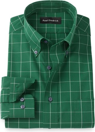 Paul Fredrick Non-iron Cotton Windowpane Dress Shirt