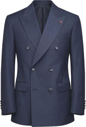 Roy Robson Slim Fit Doppiopetto Blazer - Heren - Business blazers - Blauw - L - Wol - Kostuums