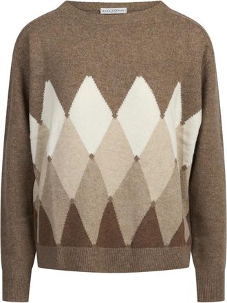 Ballantyne Trui met ronde hals - Dames - Truien - Beige - Maat: XS Wol