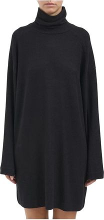 Thom Krom Jurk van Viscose - Dames - Kleedjes - Zwart - XS - Polyester - Kleedjes