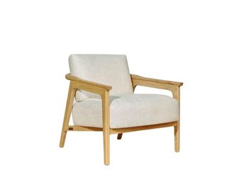 Robin des Bois Sill&oacute;n de roble macizo y lino premium lino