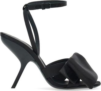Ferragamo Helena 105 Satin Bow Sandals, Size 6 C