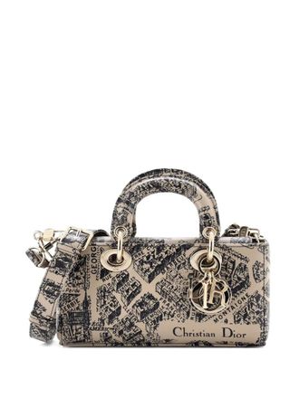 Dior Lady D-Joy Bag Printed Leather Small satchel - women - Calf Leather - One Size - Black