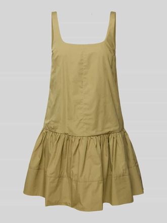 Topshop Minikleid mit Karree-Ausschnitt Modell ASTA in Oliv, Gr&ouml;&szlig;e XL