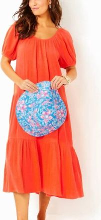 Lilly Pulitzer Womens Zemini Maxi Coverup Dress In Flamingo Feather