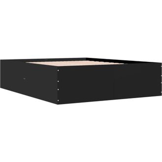vidaXL Vidaxl - Estructura de cama madera de ingeniería negra 150x200 cm