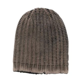 Avant Toi Gorro Tejido Punto Mazorca Pintado a Mano con Bordes Desgastados - Accessories - Hombre - Marr&oacute;n - ONE SIZE