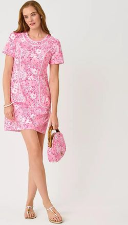 Lilly Pulitzer Adetta Short Sleeve Stretch Shift Dress