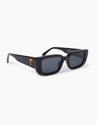 Palm Angels Mens Mens Yosemite Rectangle Sunglasses - Black Dark Grey - Size: ONE size