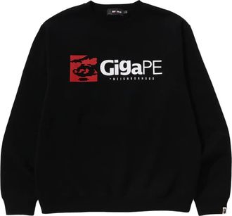 Neighborhood Felpa girocollo con stampa - Nero